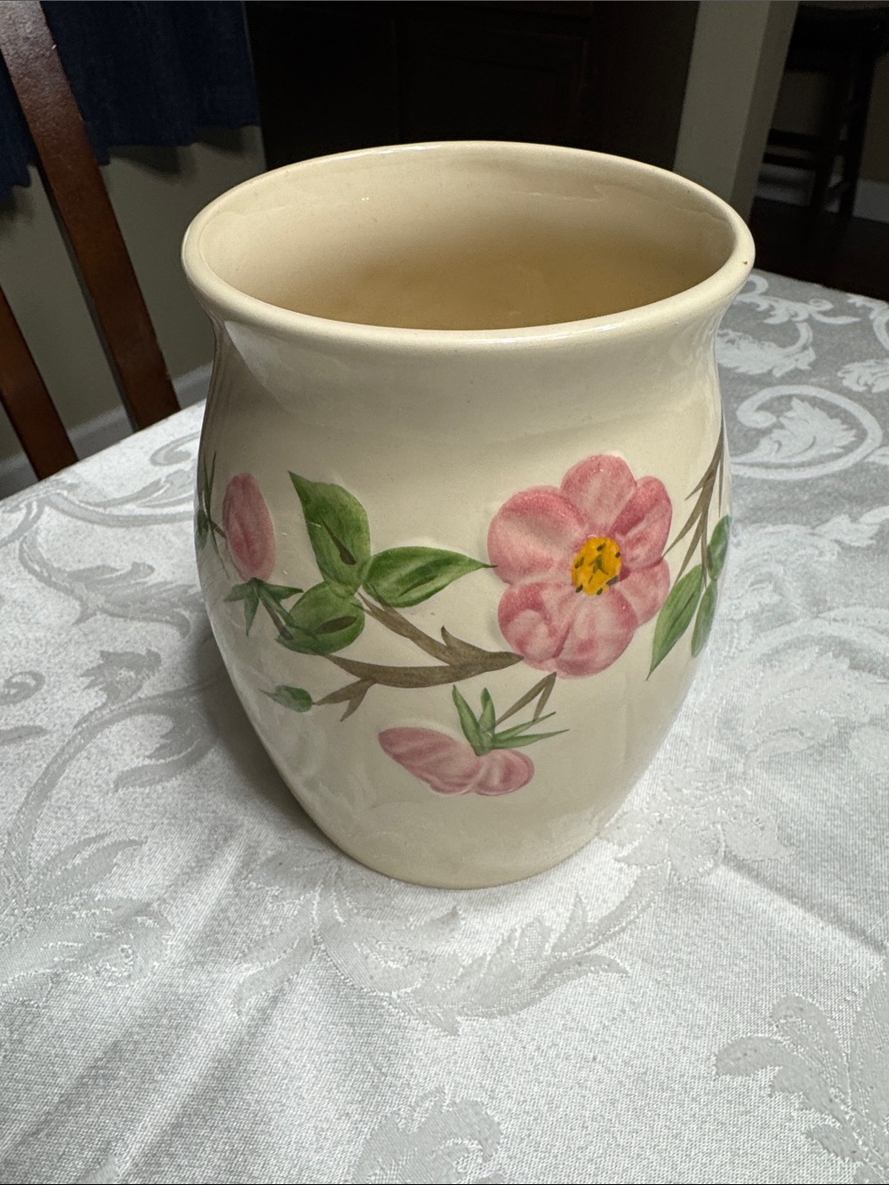 Vtg. Franciscan “ Desert Rose” vase/ Utinsel holder. - Picture 4 of 6